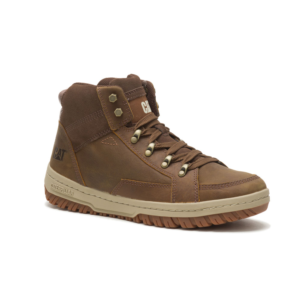 Caterpillar Men's Crate Work Boots Brown CAT-14709